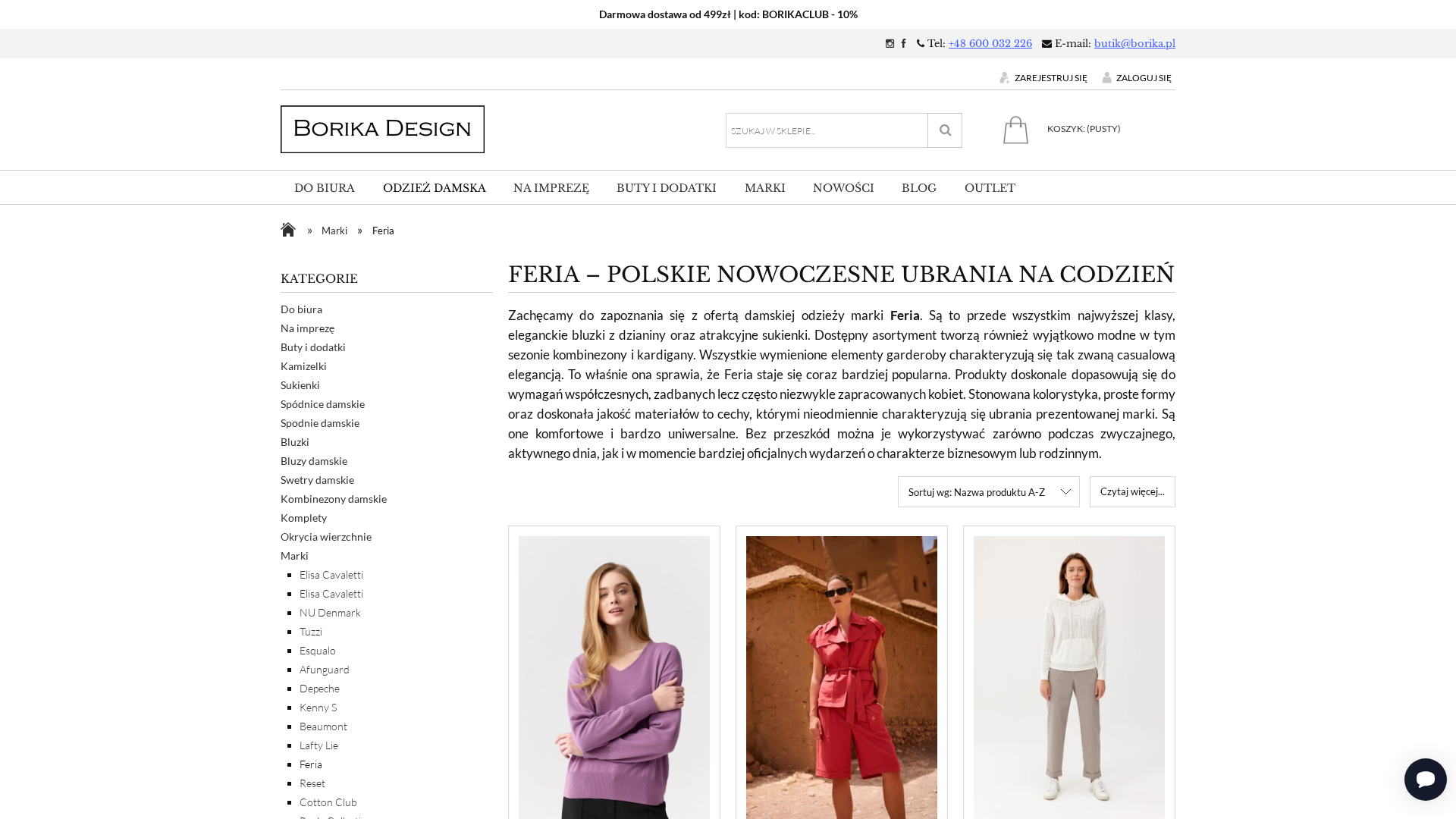Feria – ubrania dla kobiet, które cenią wygodę i modne fasony